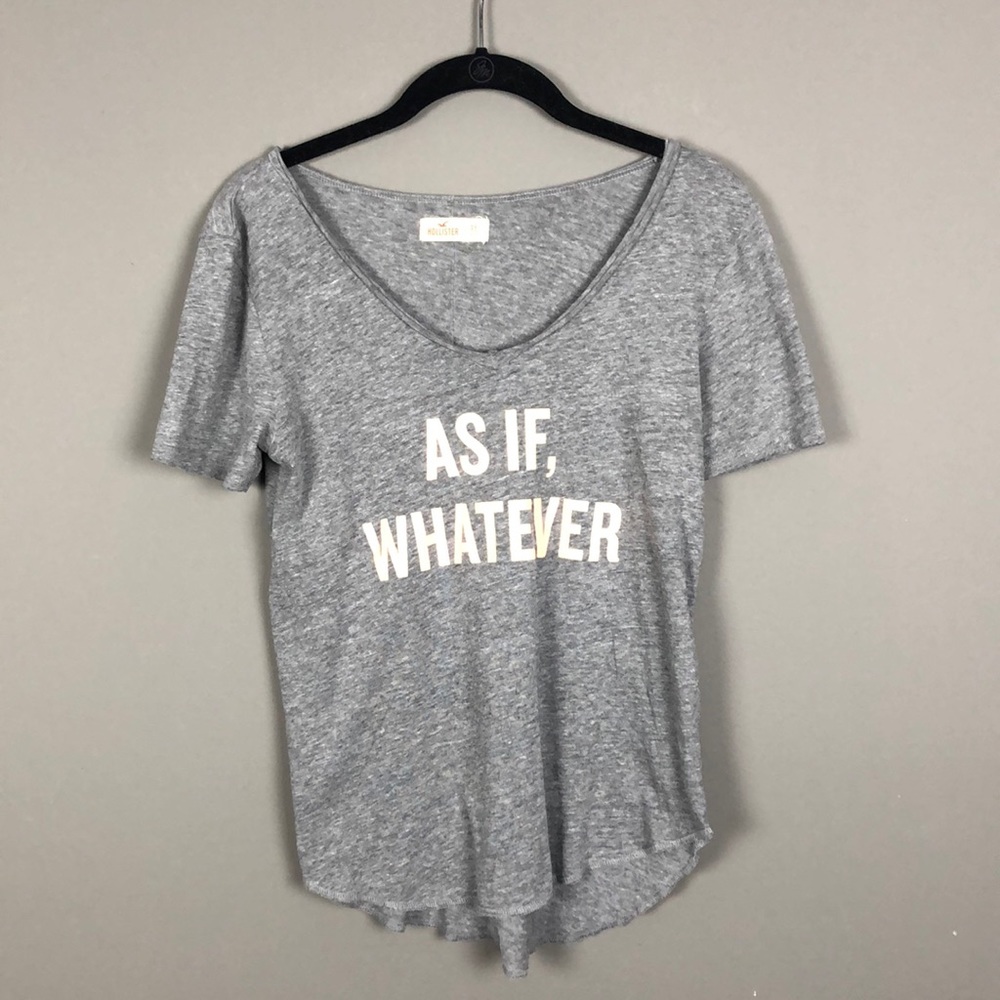 Hollister l Gray & Peach As If Whatever T-Shirt 90’s